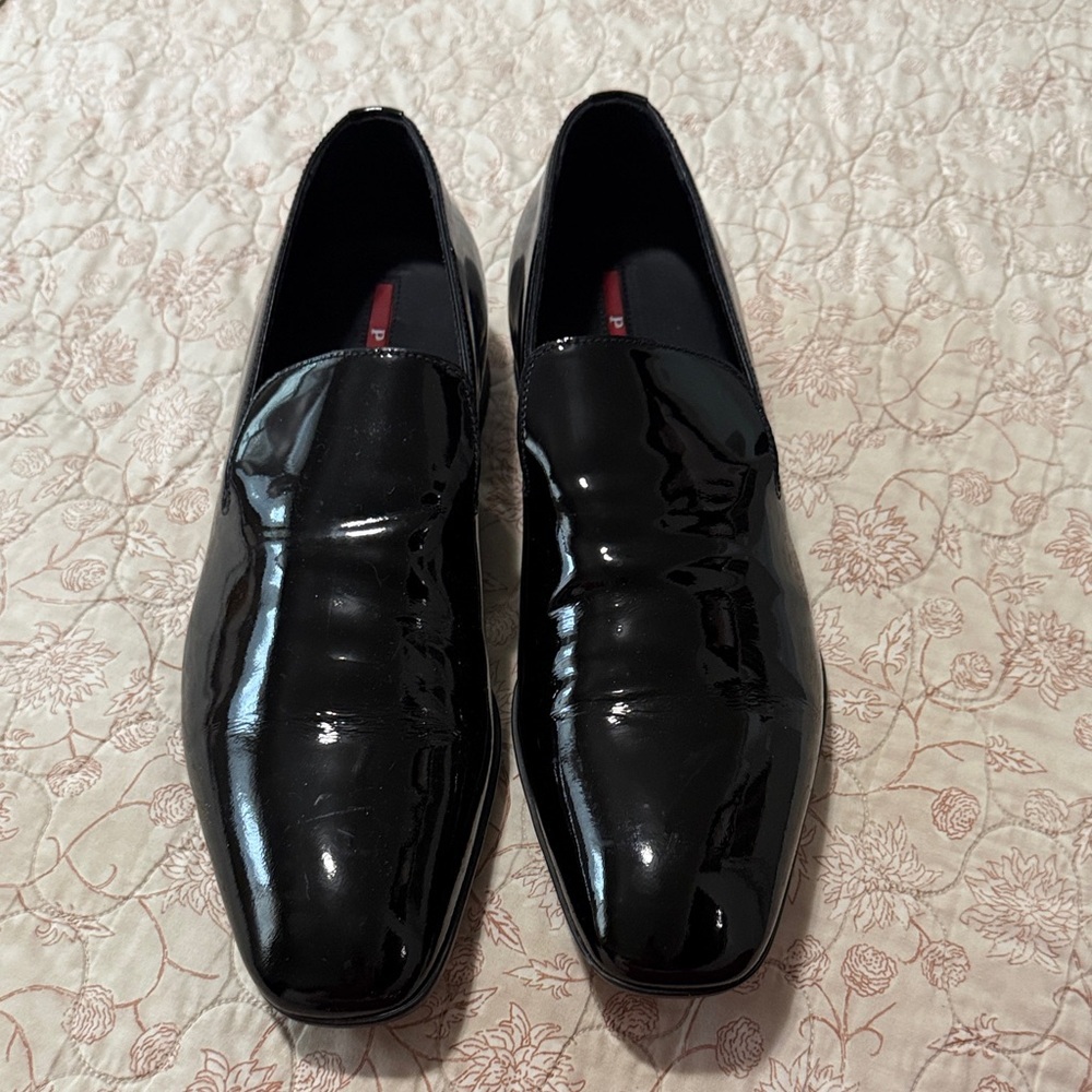 Prada Black Patent Leather Loafers